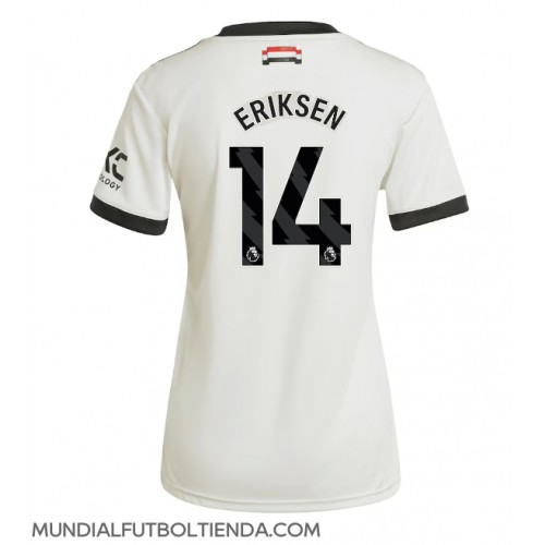 Camiseta Manchester United Christian Eriksen #14 Tercera Equipación Replica 2024-25 para mujer mangas cortas